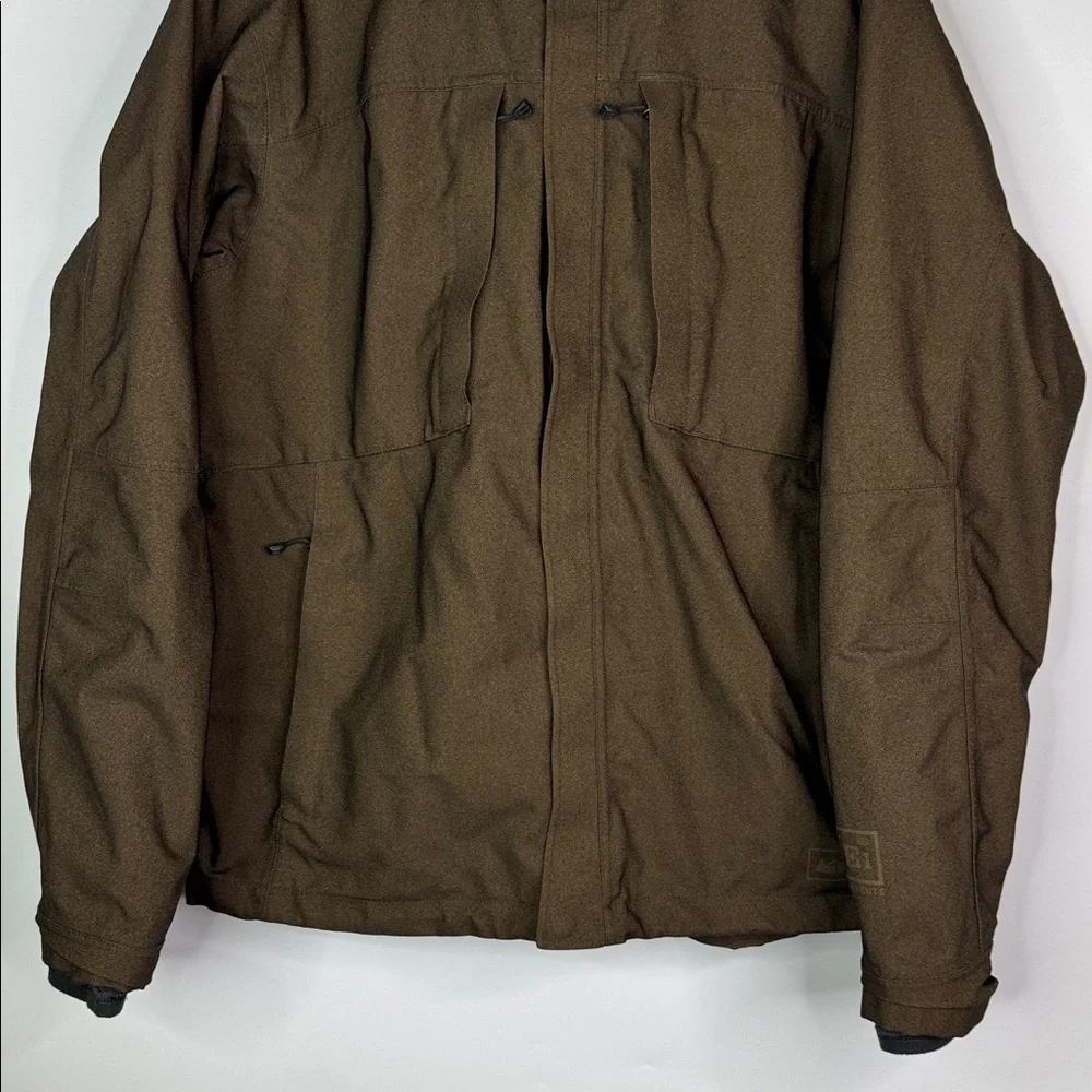 REI E1 Brown Rain Windbreak Jacket Size Large